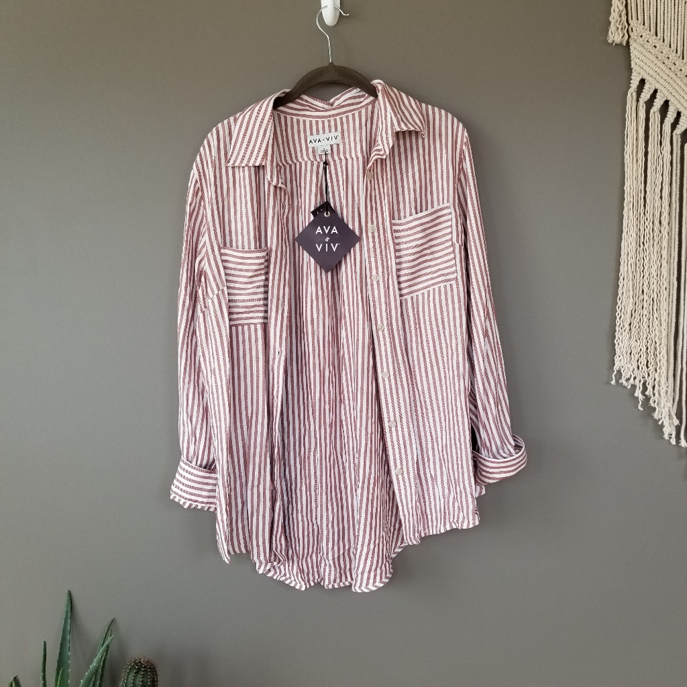 🎆Ava & Viv | Soft button down